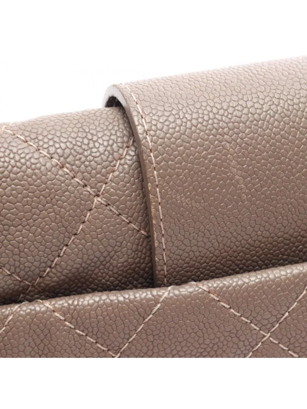 Chanel Shoulder Bag 2.55 Quilted Chain Gray Caviar Leather